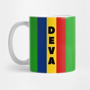 Deva City in Romanian Flag Vertical Mug